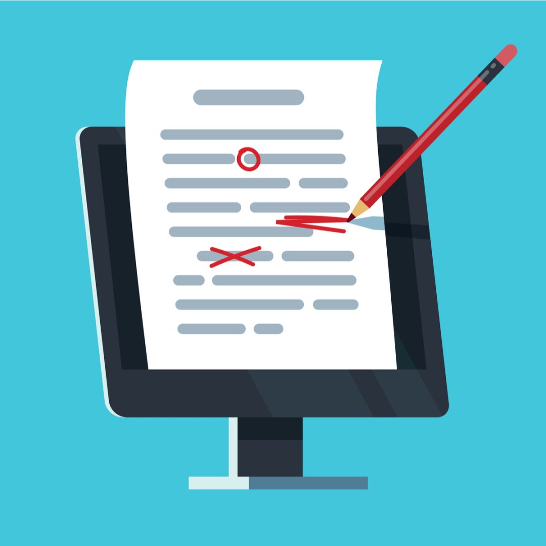 Editable document on screed