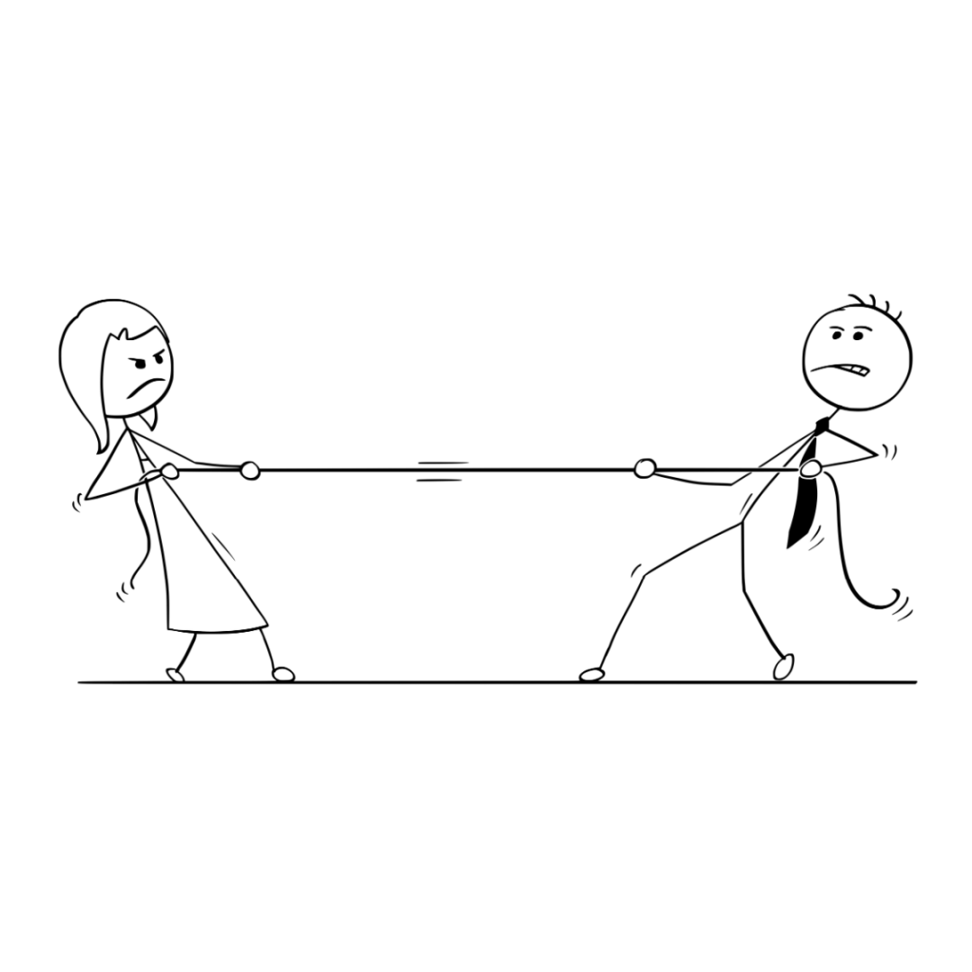 Tug of war cartoon