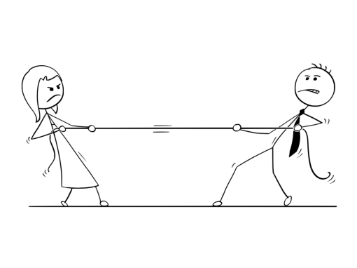 Tug of war cartoon