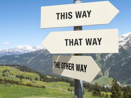 Signpost pointing in different directions