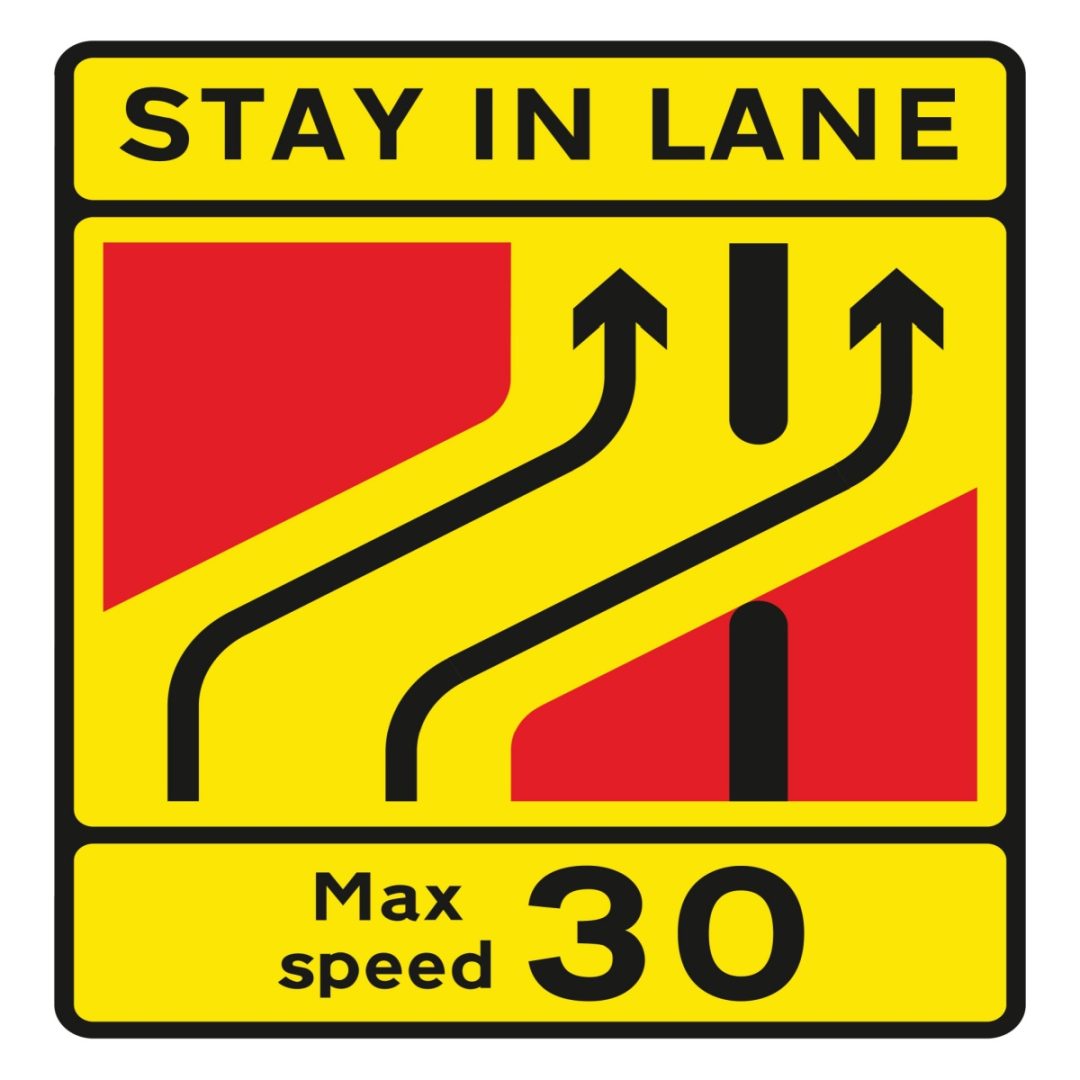 Cross lane sign