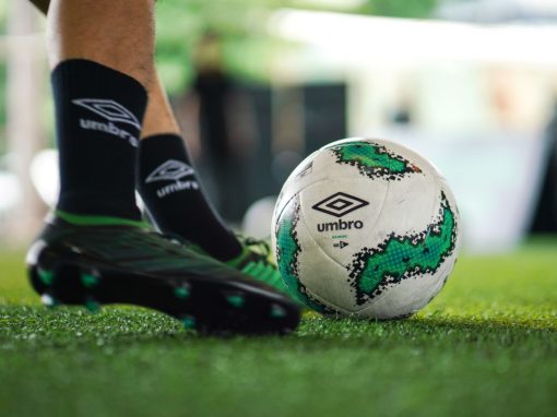 football being kicked